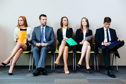 candidates waiting for a job interview