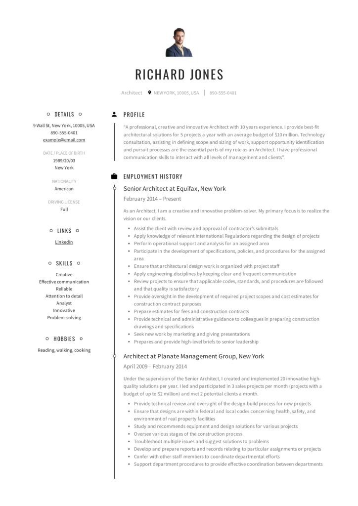 architect resume  u0026 writing guide