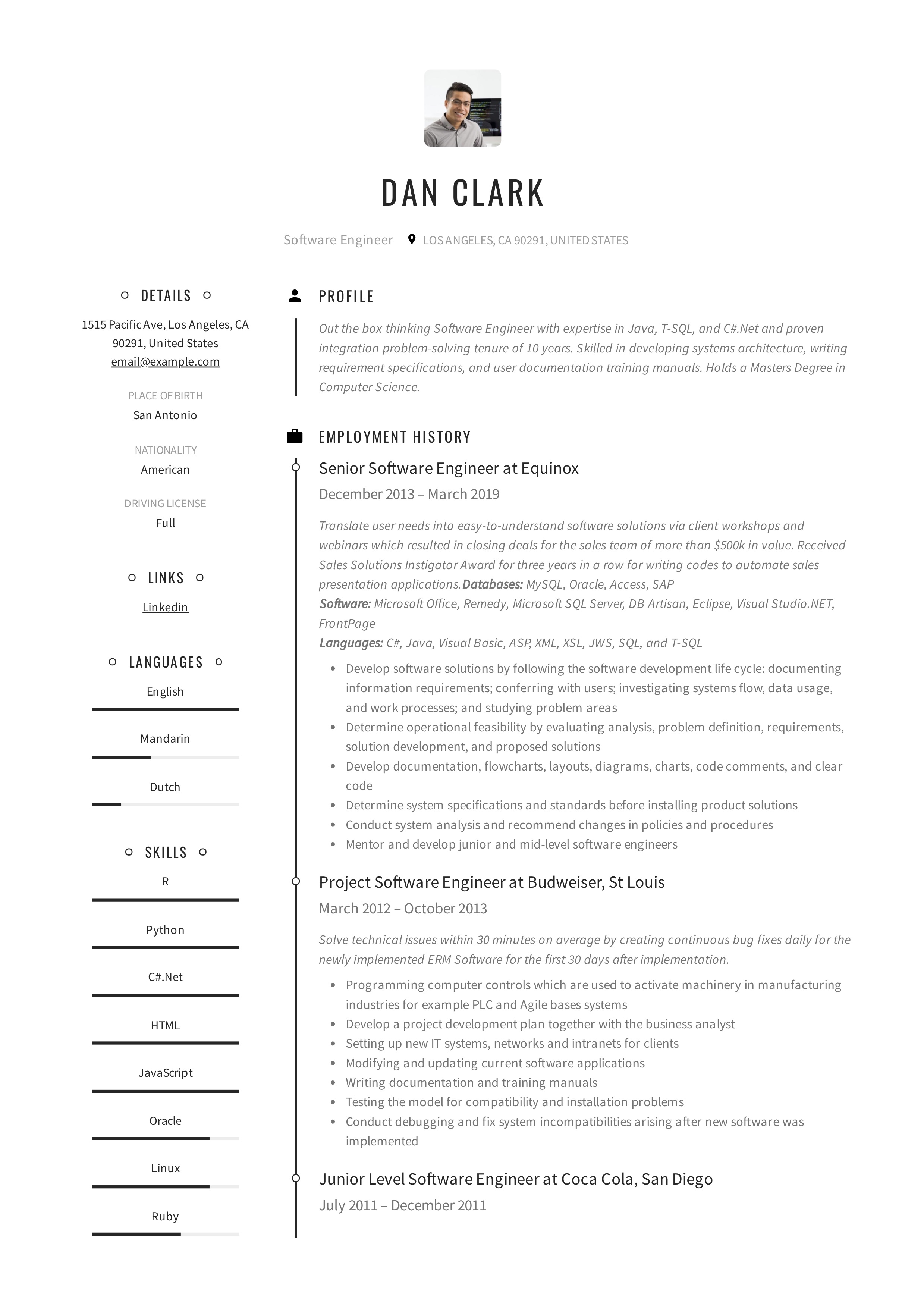 resume templates  2019