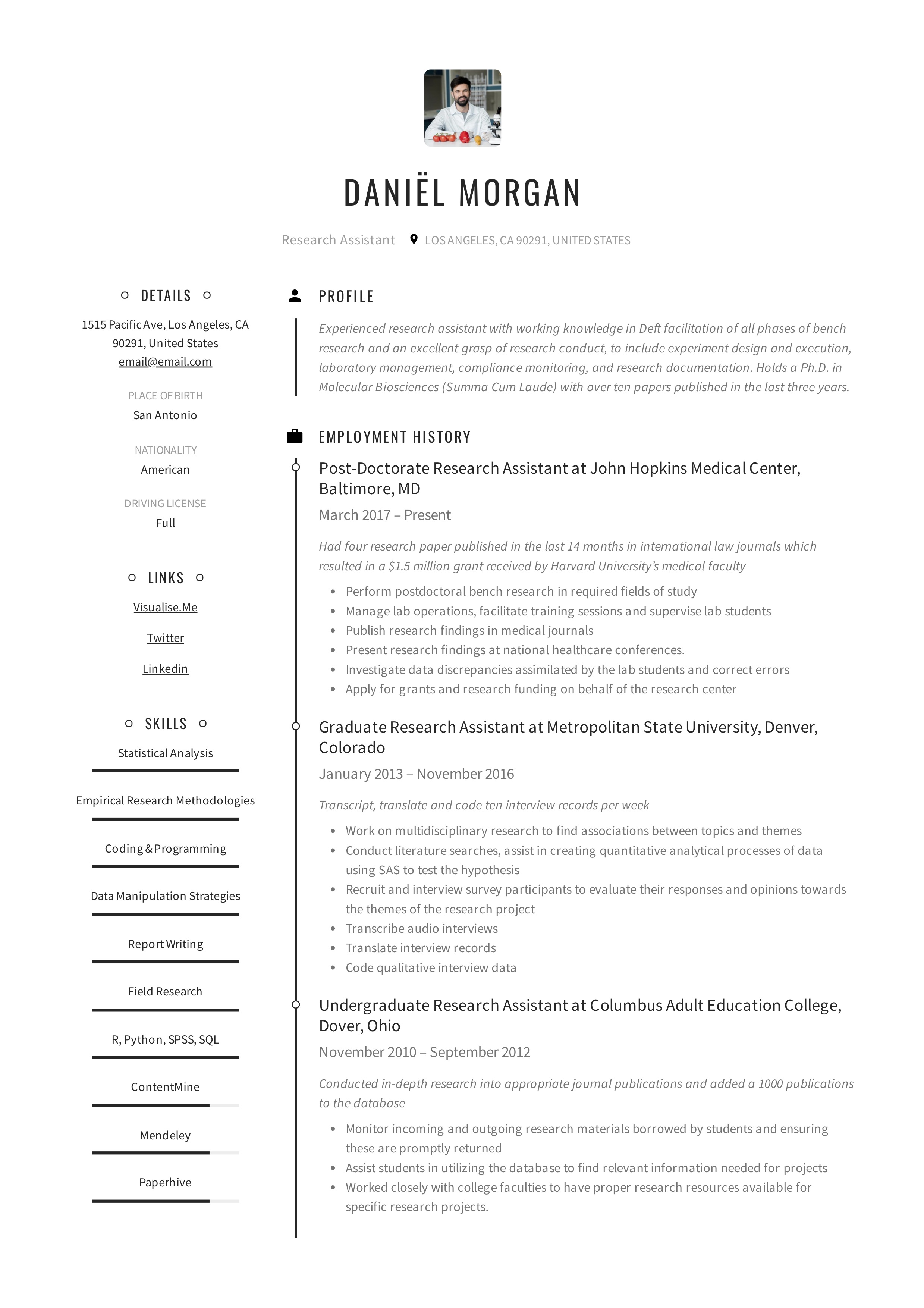 Modern Resume Research Assistant