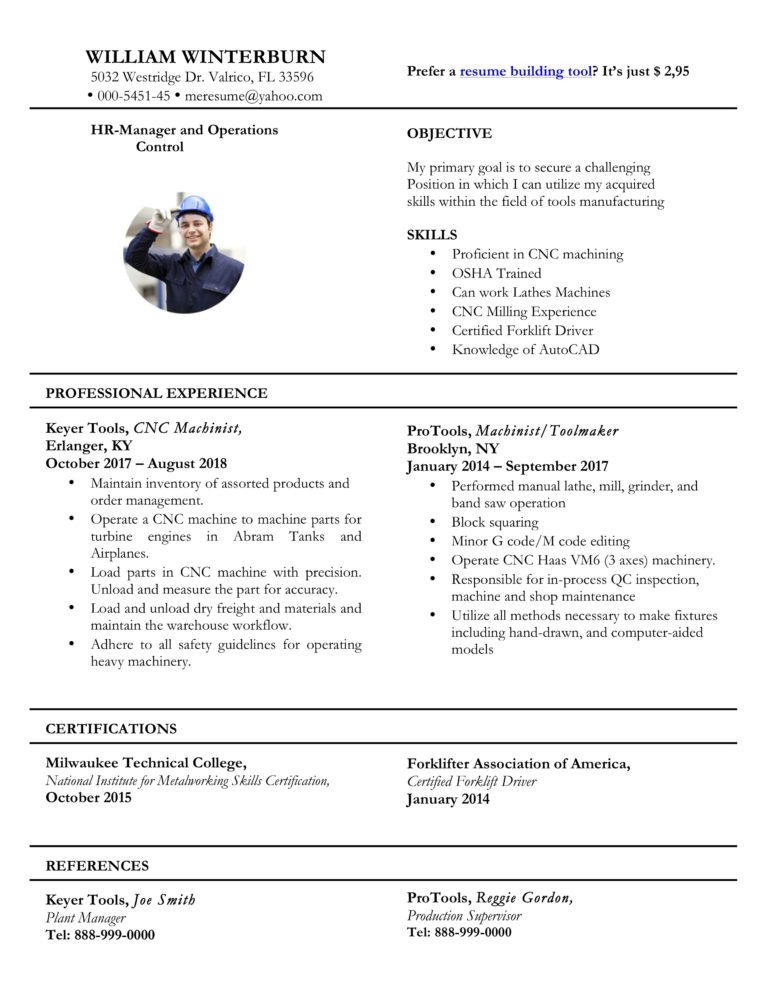 technical layout resume format