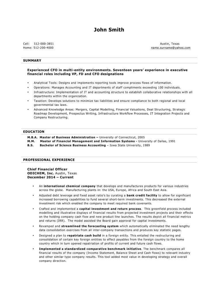 Word resume format experience based