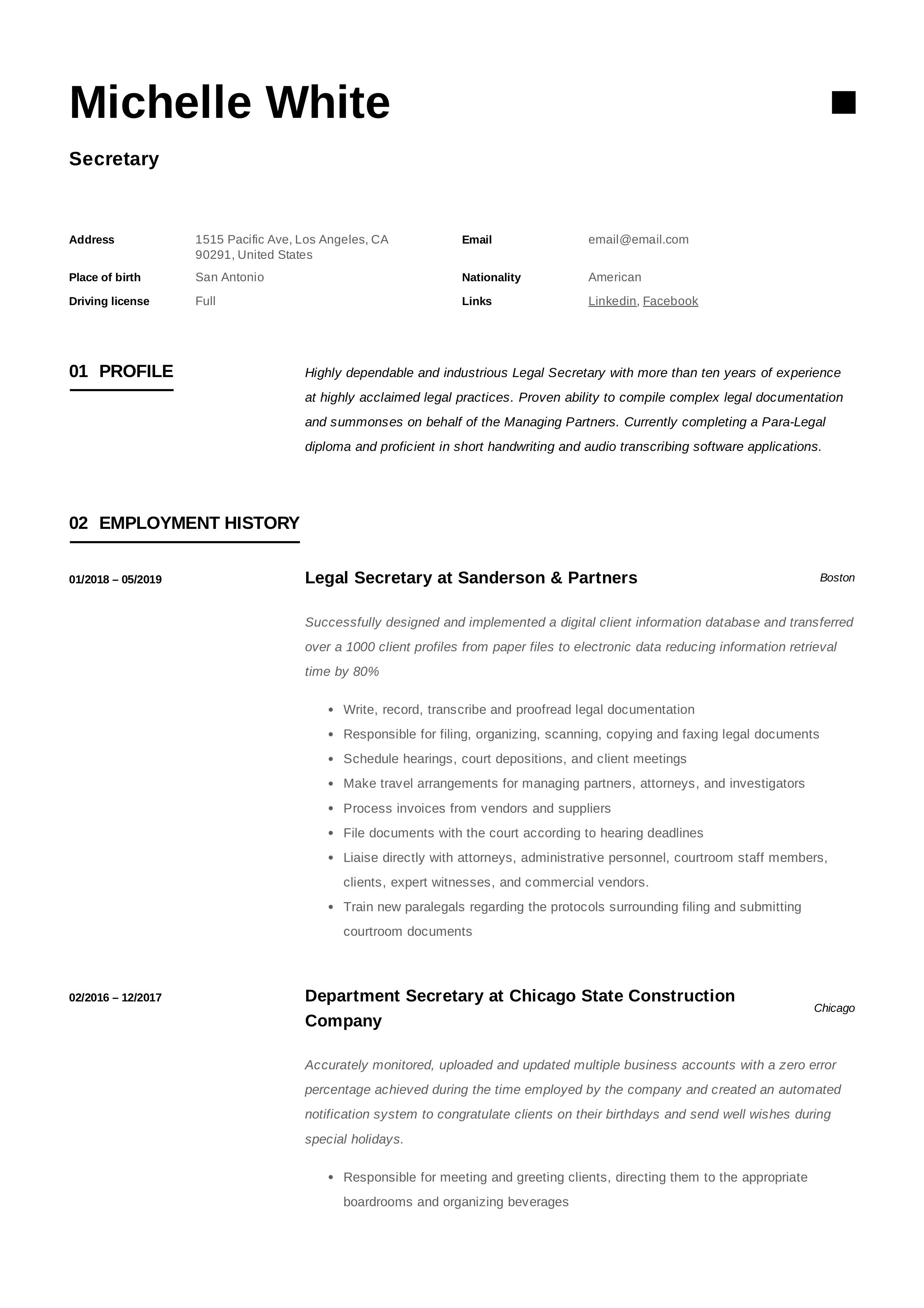 secretary-resume-writing-guide-12-template-samples-pdf