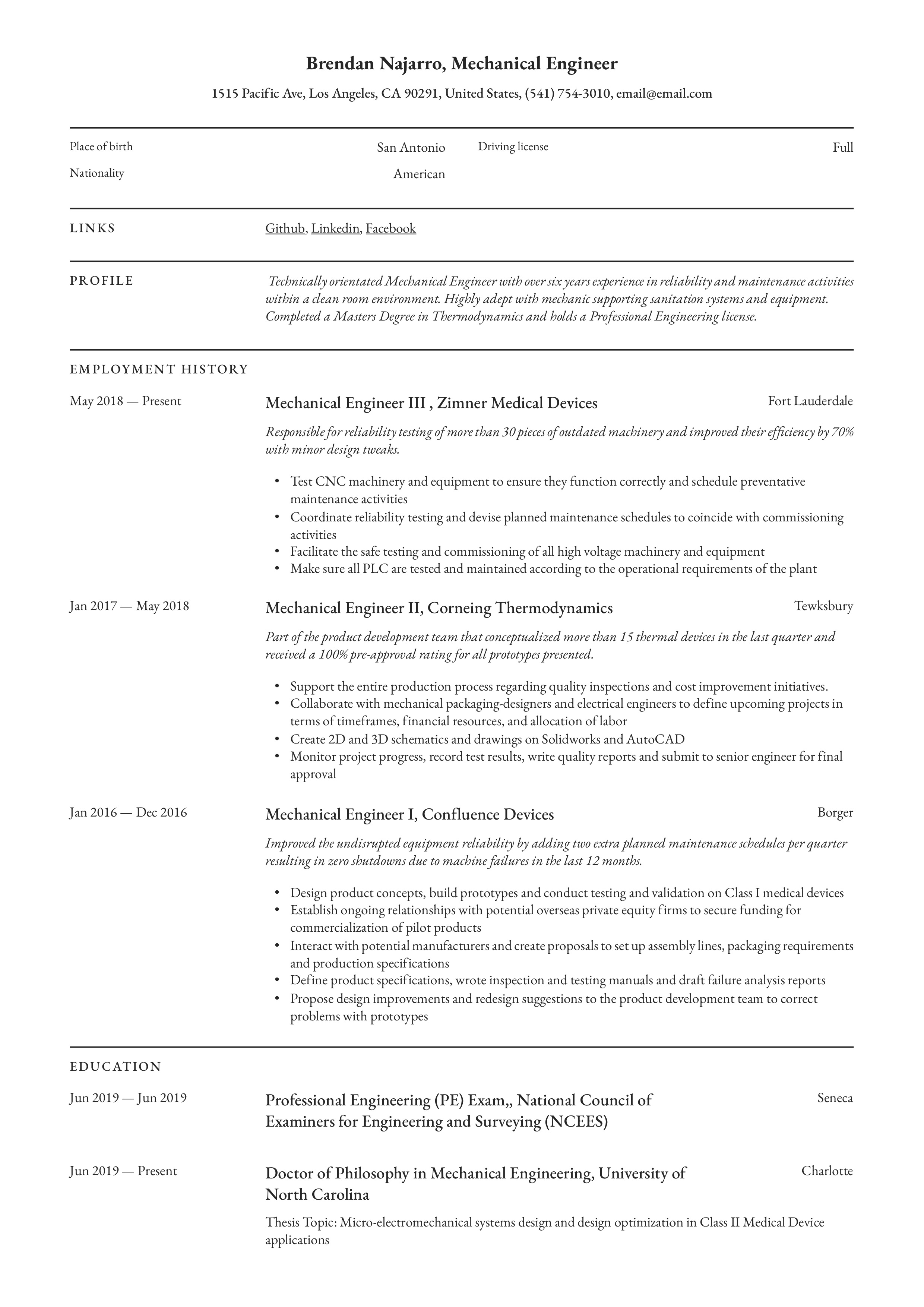Mechanical Engineer Resume & Writing Guide  +12 Templates  PDF