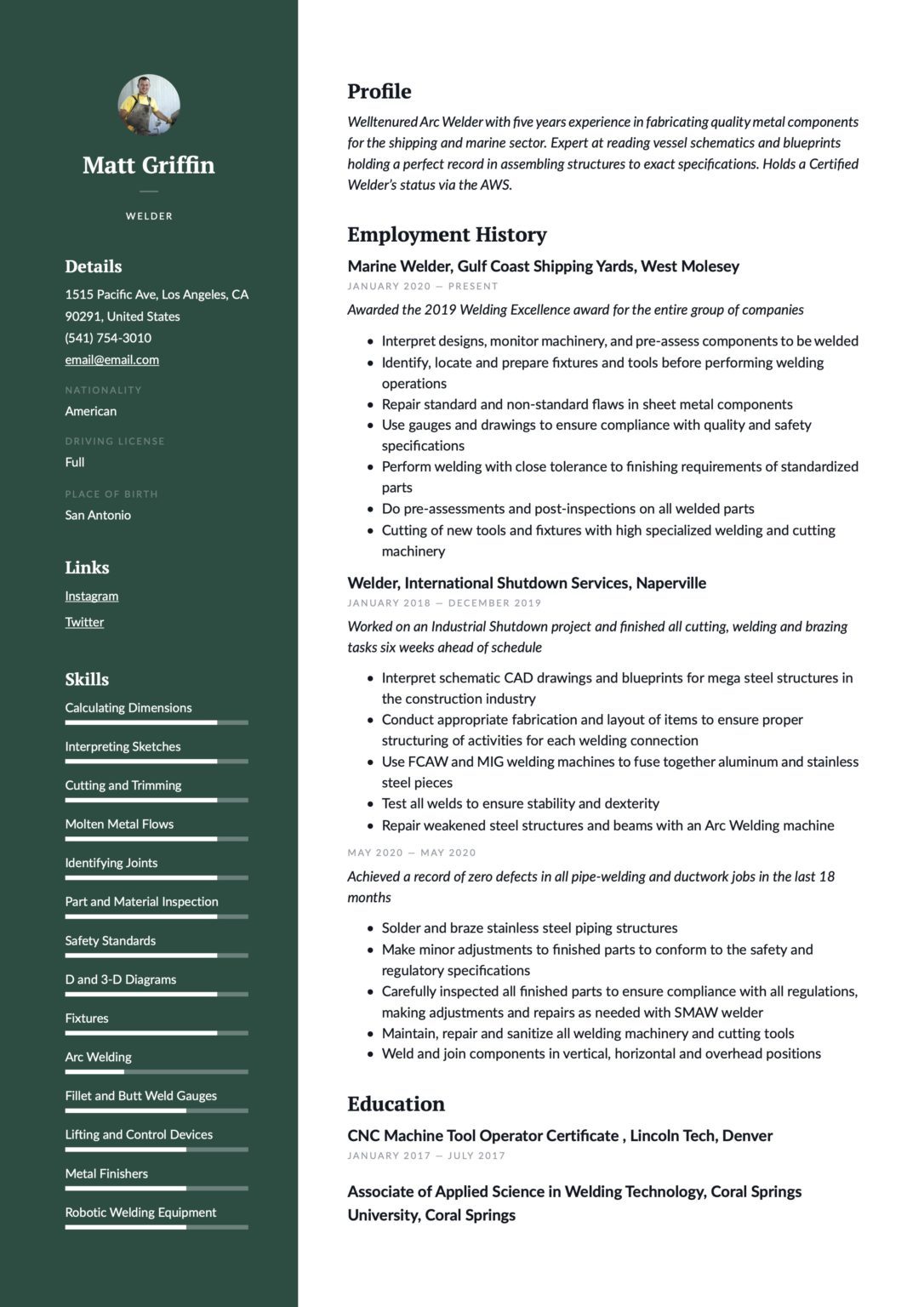 17 Welder Resume Samples in Pdf - Welder Resume 5 1086x1536 