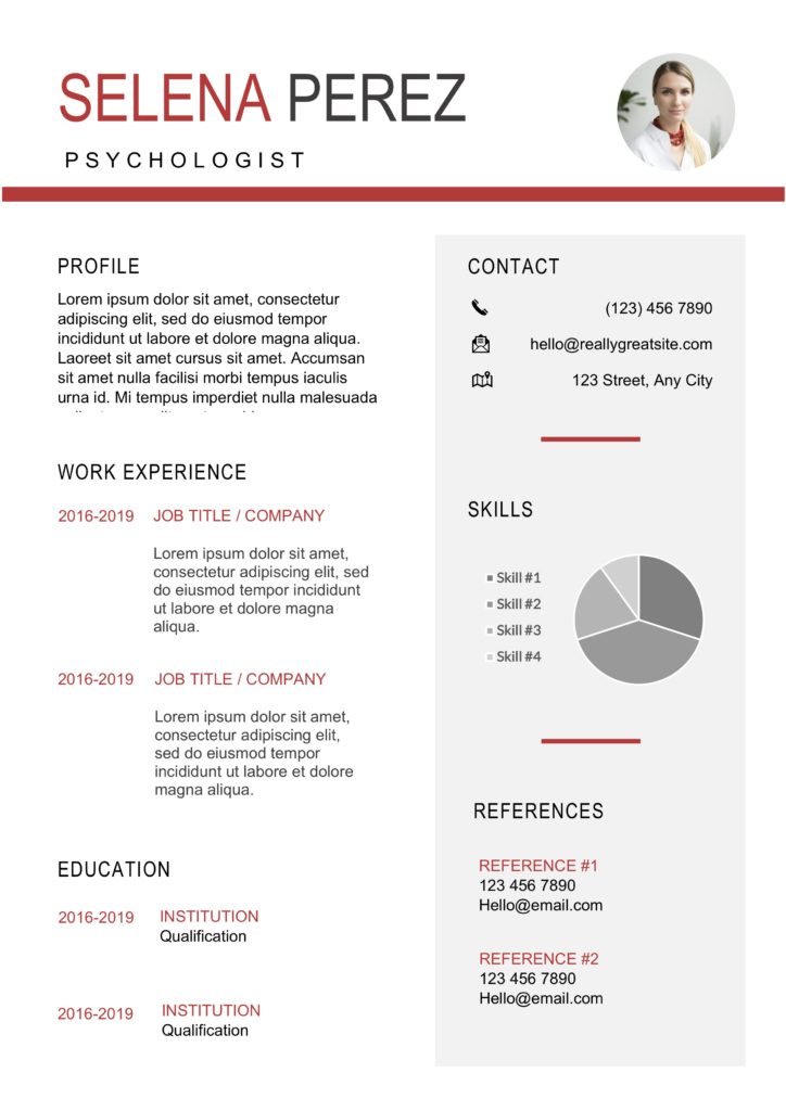 design word resume