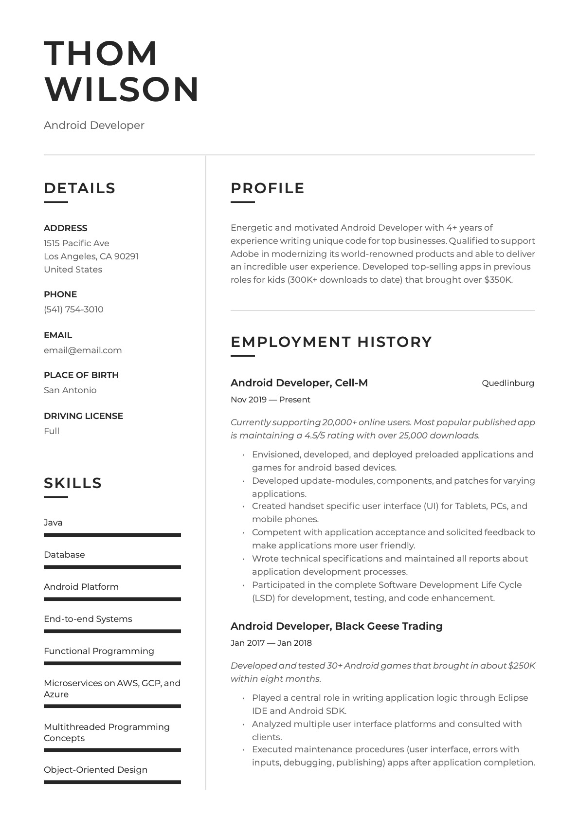 Example Resume Android Developer-14