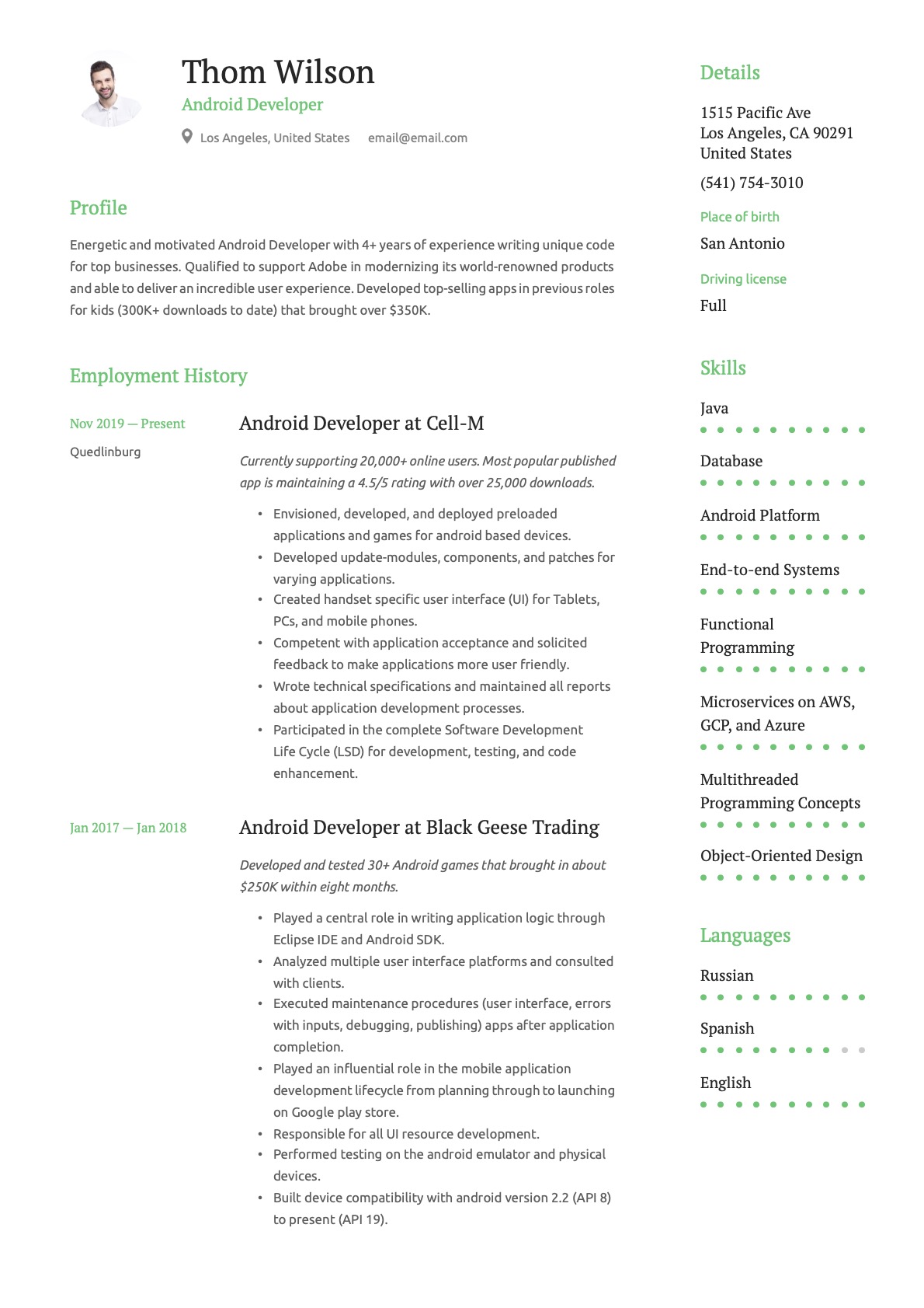Example Resume Android Developer-18