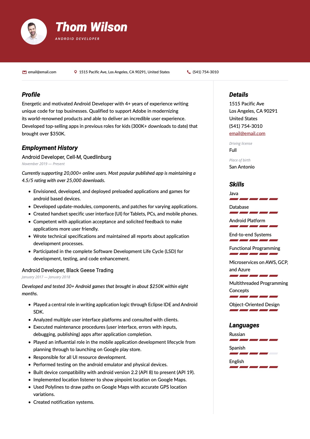 Example Resume Android Developer-7