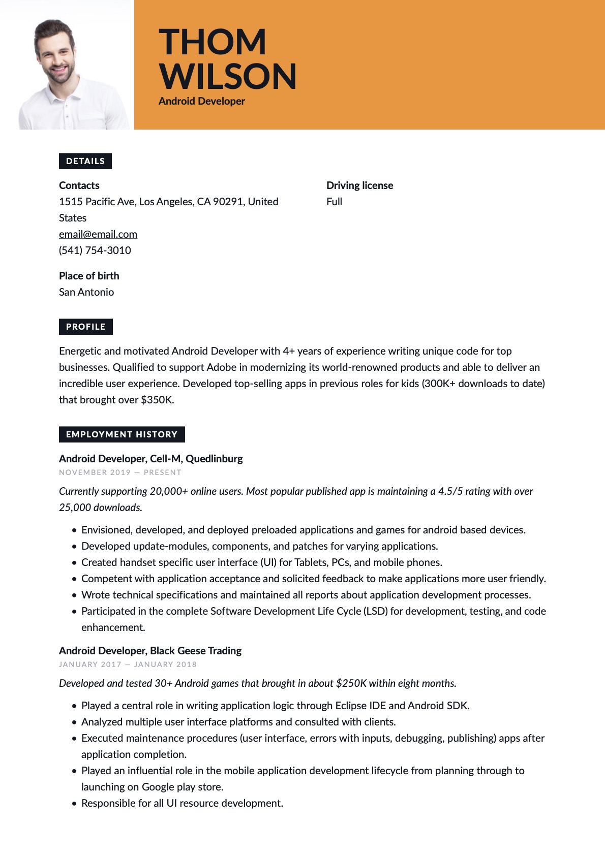 Example Resume Android Developer-9