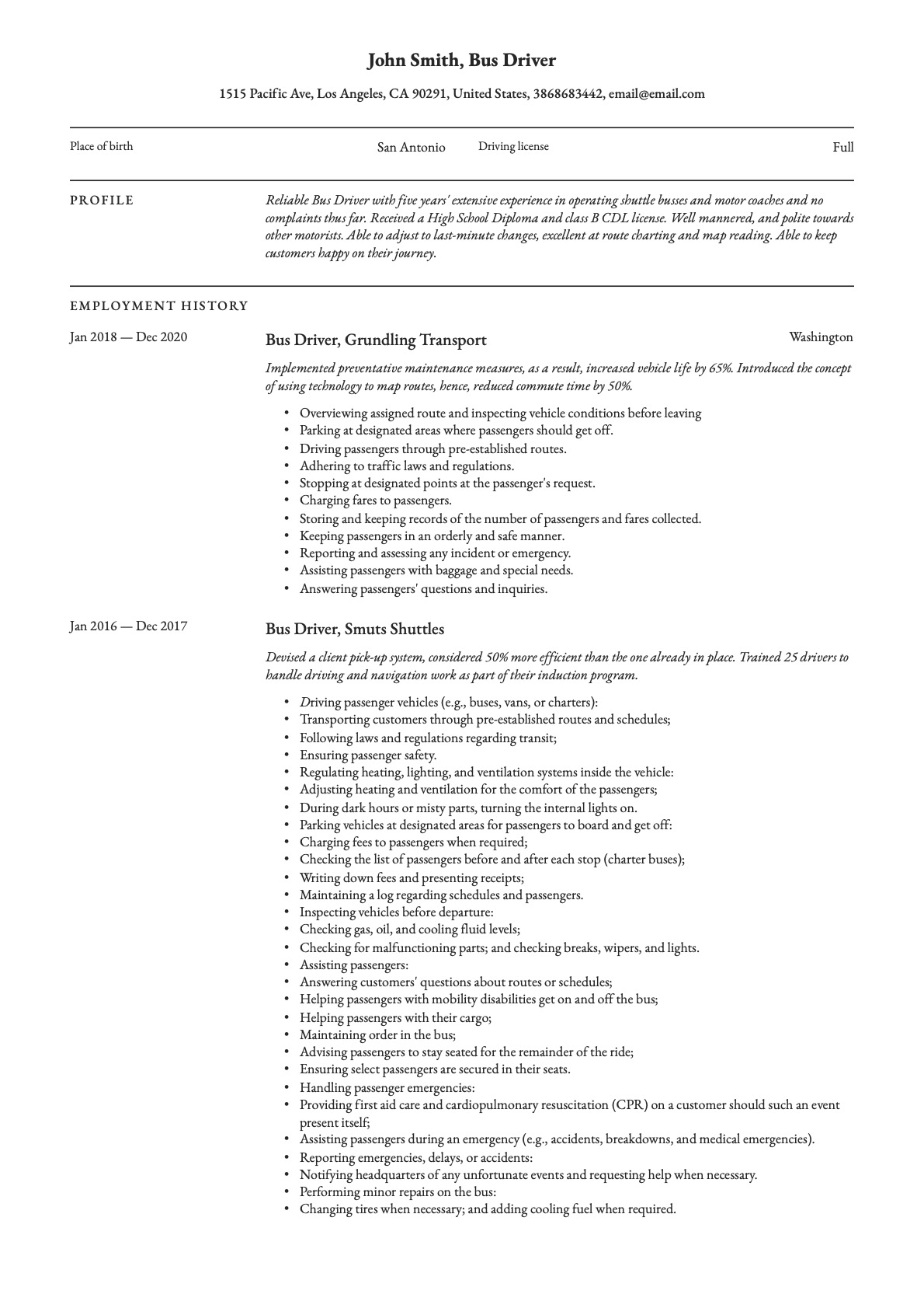 Example Resume Bus Driver-5