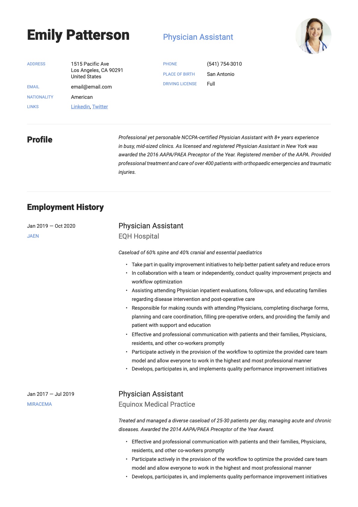 Example Resume Physician Assistant-16