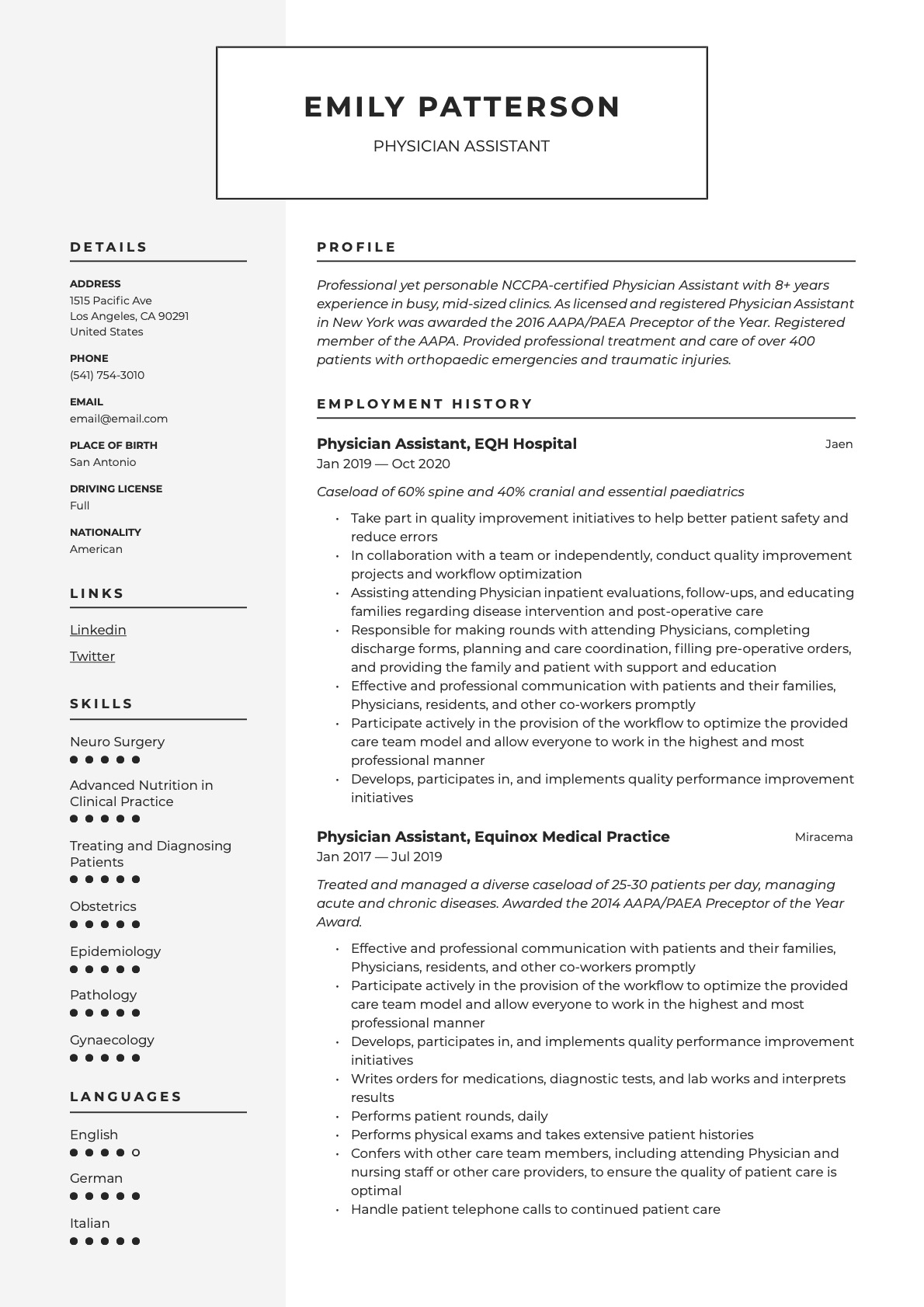 Example Resume Physician Assistant-8