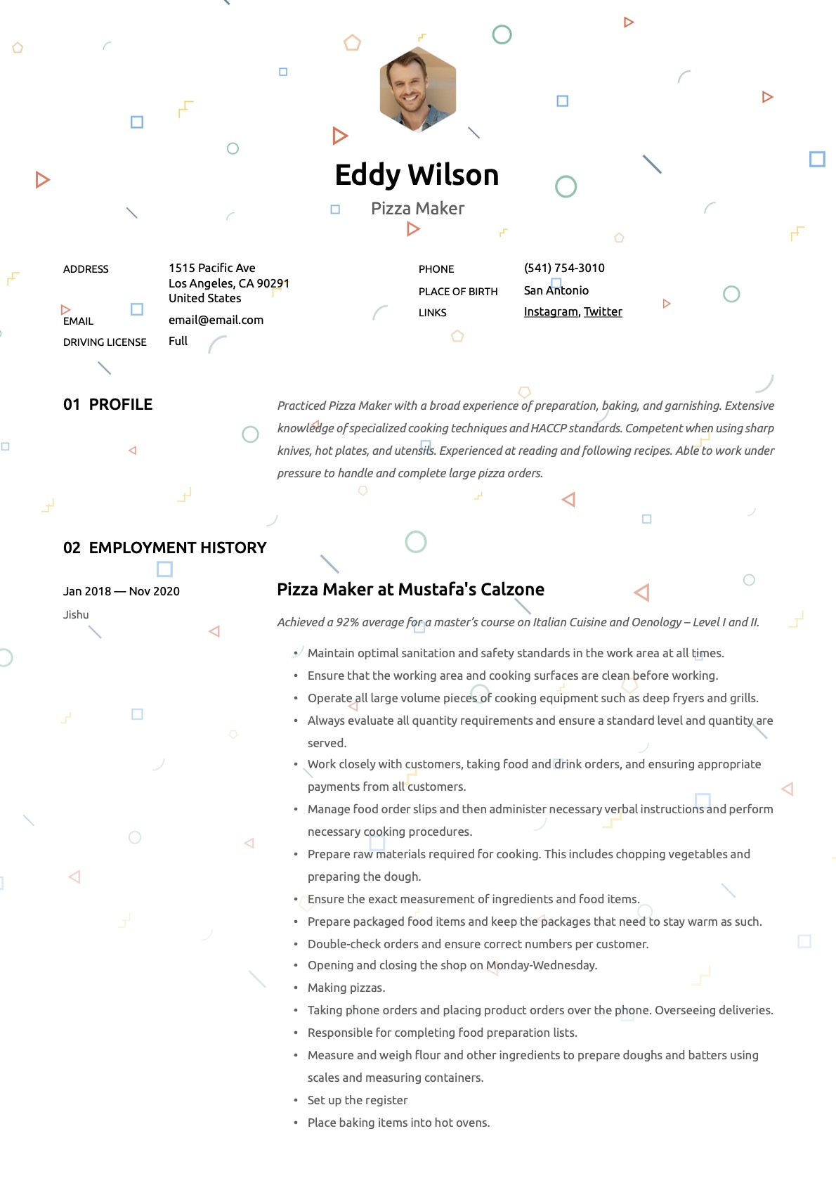 Example Resume Pizza Maker-15