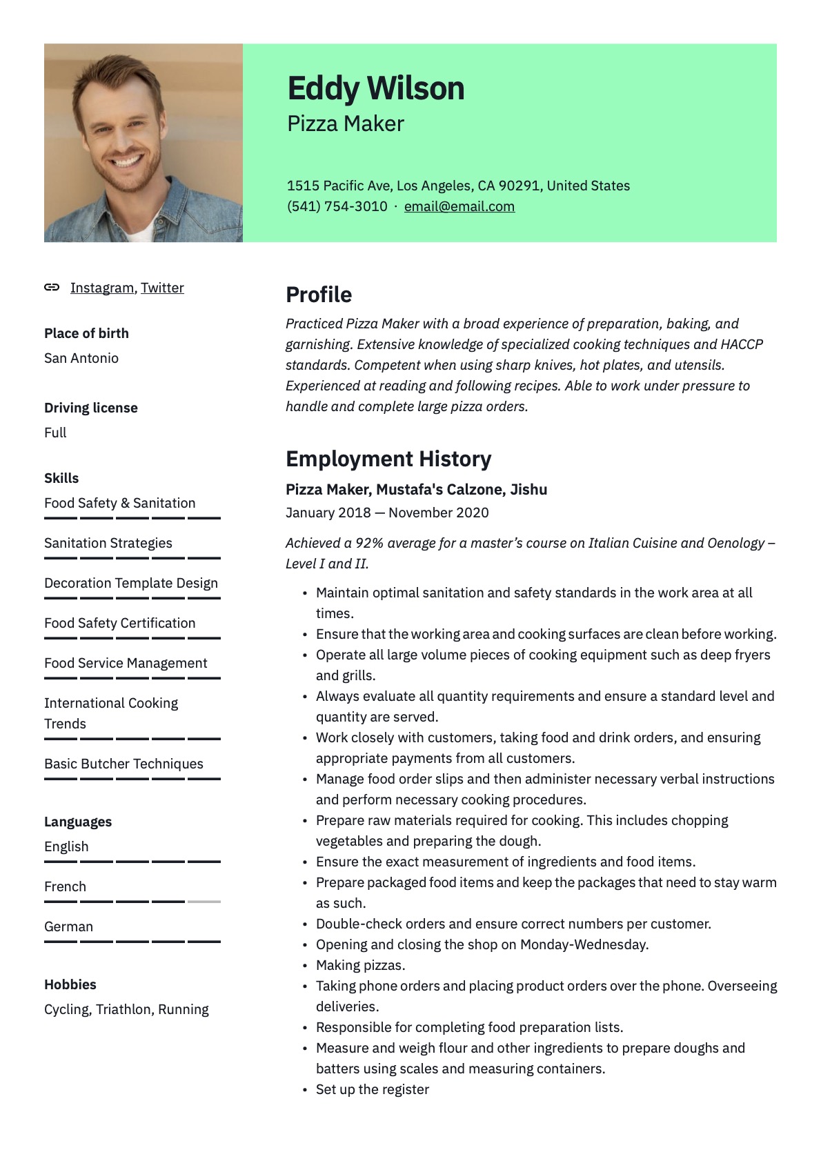 Example Resume Pizza Maker-3