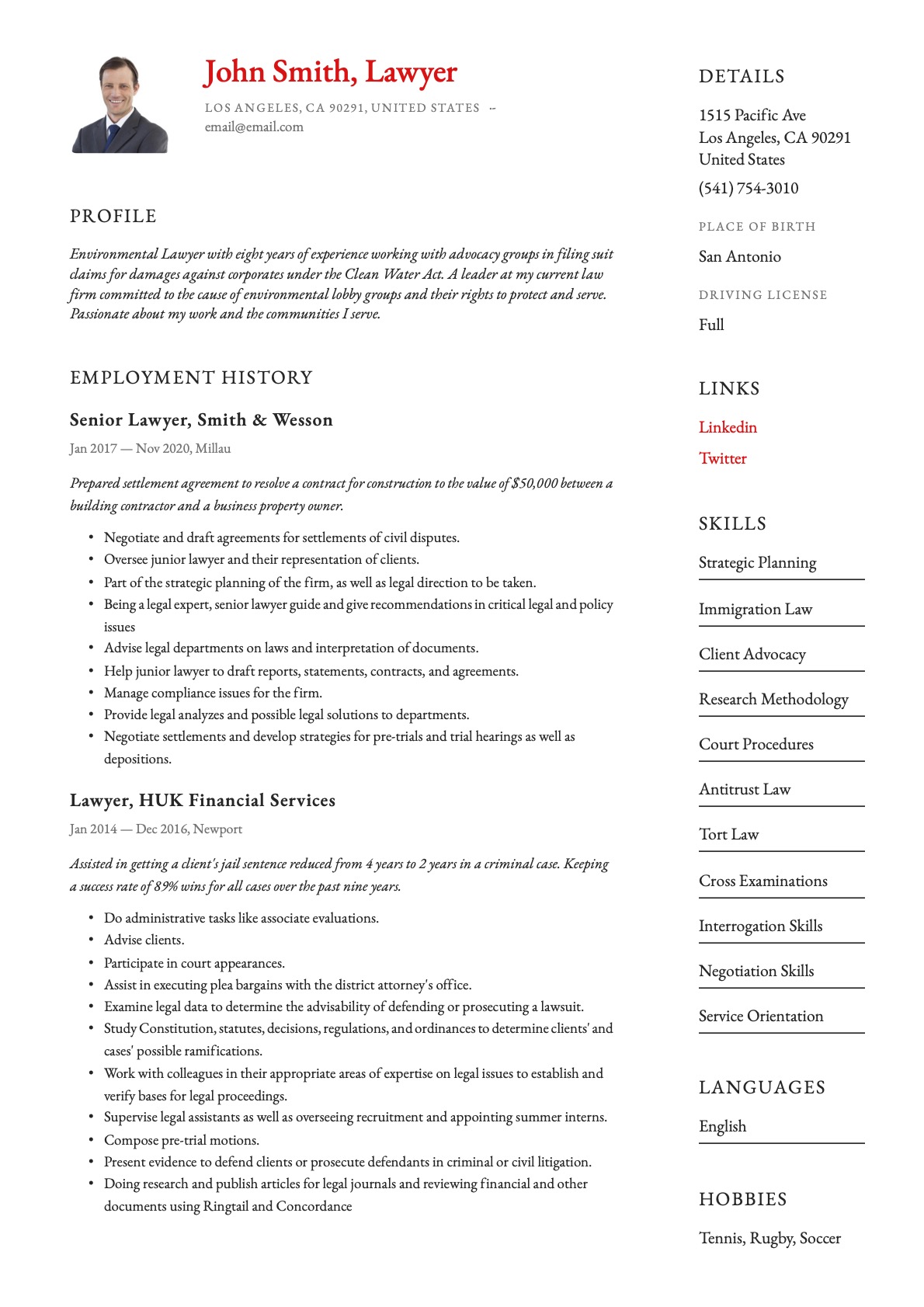 Example resume Lawyer-13