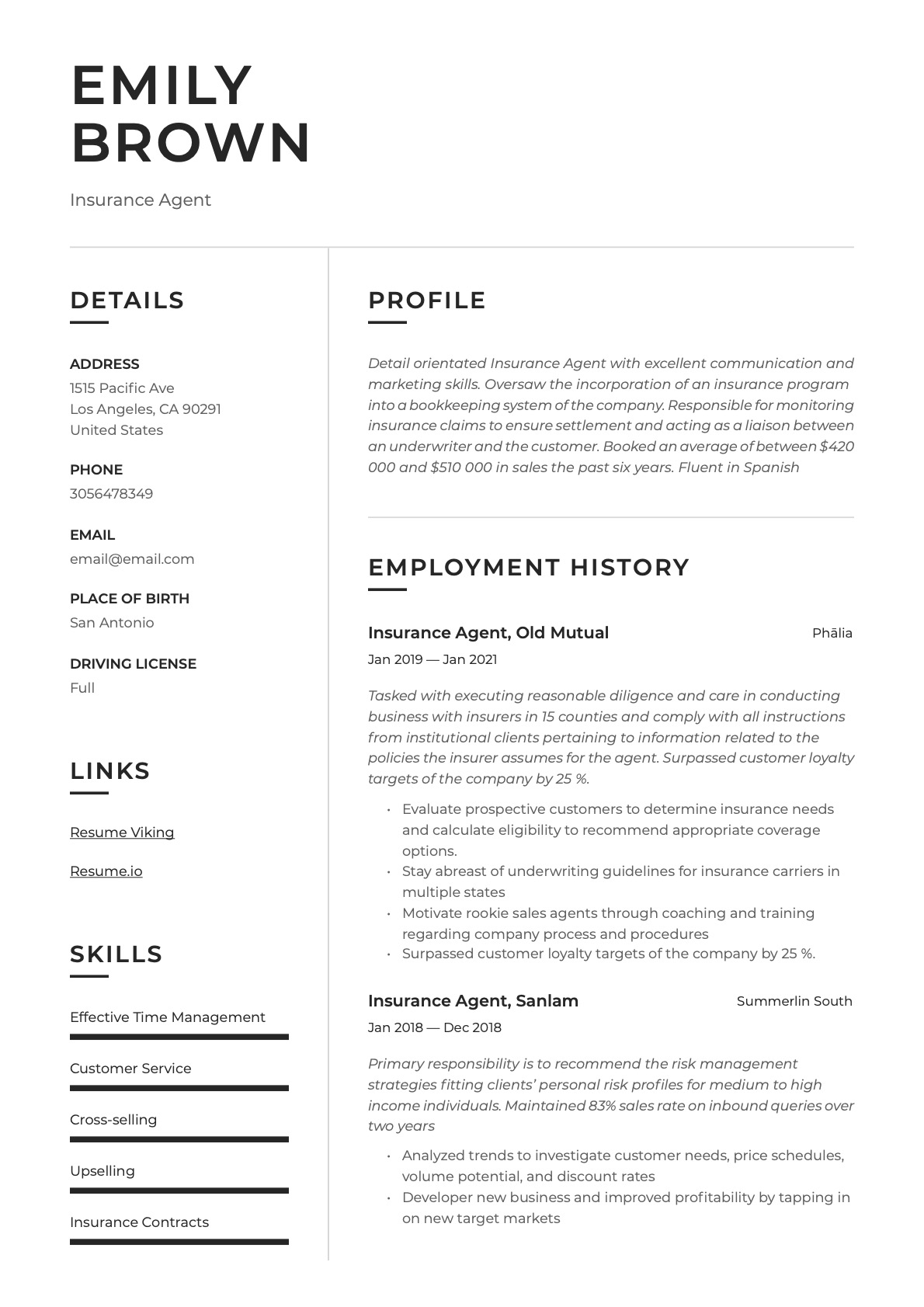 Example resume insurance agent-14