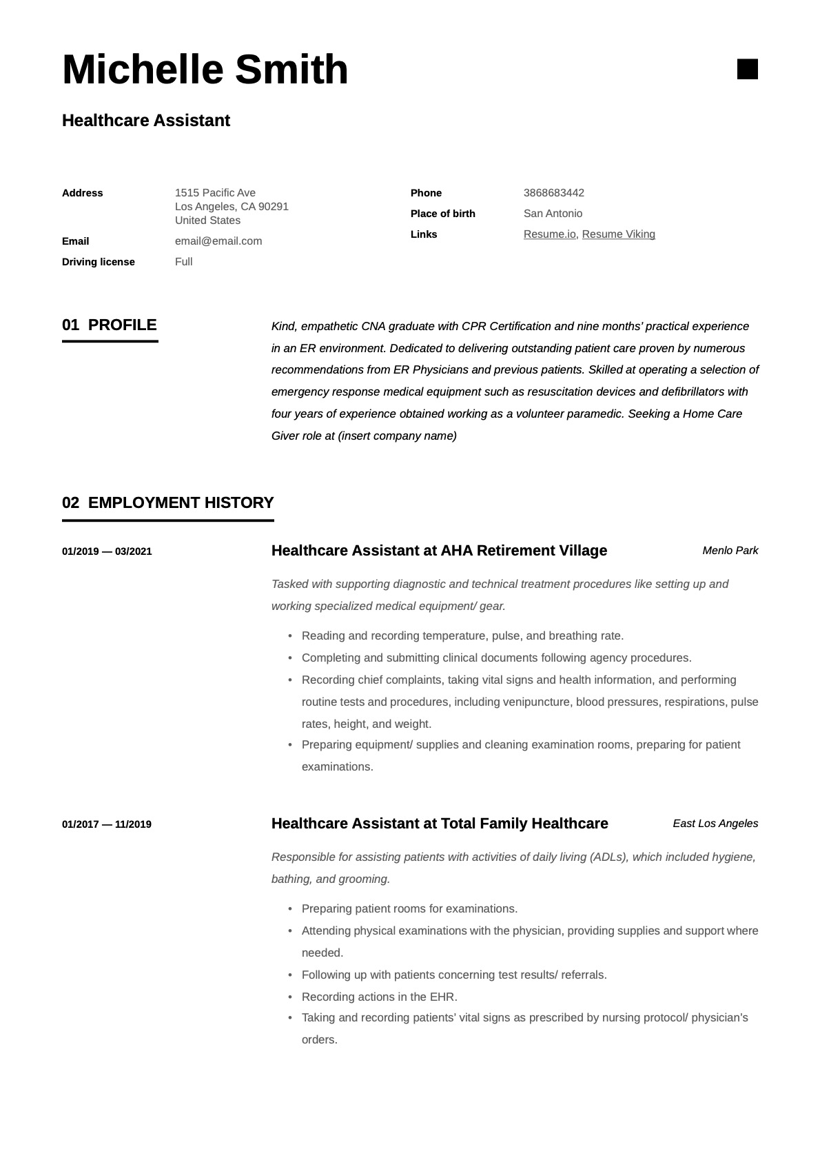 Example Resume Healthcare_Assistant-11