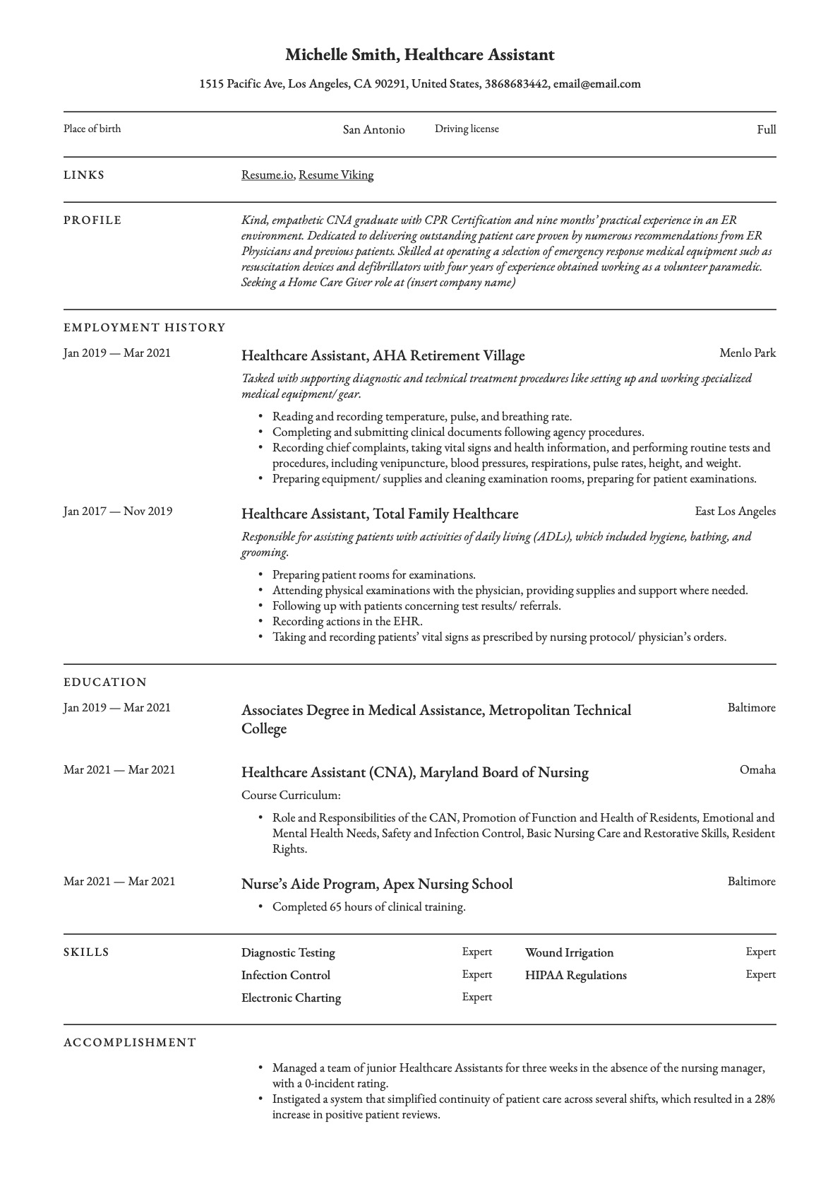Example Resume Healthcare_Assistant-5