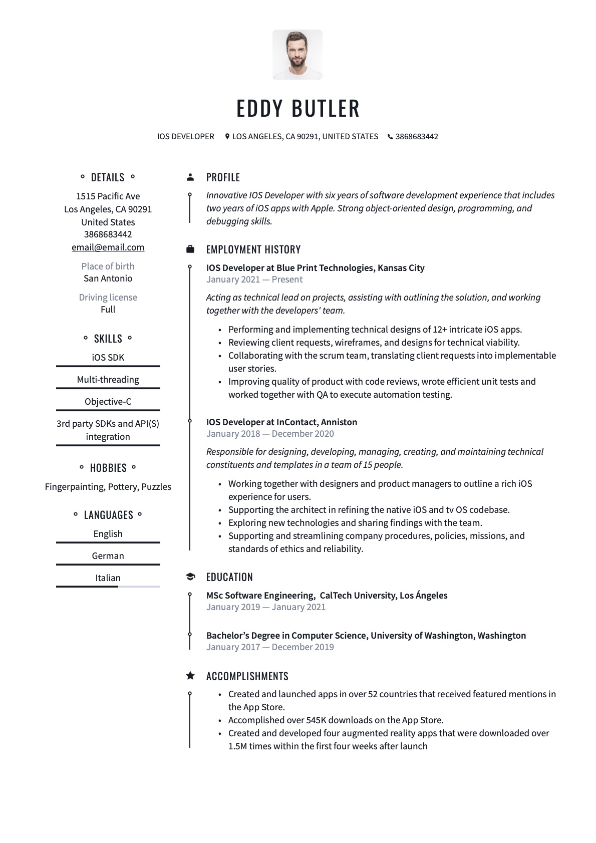 Example Resume IOS Developer-2