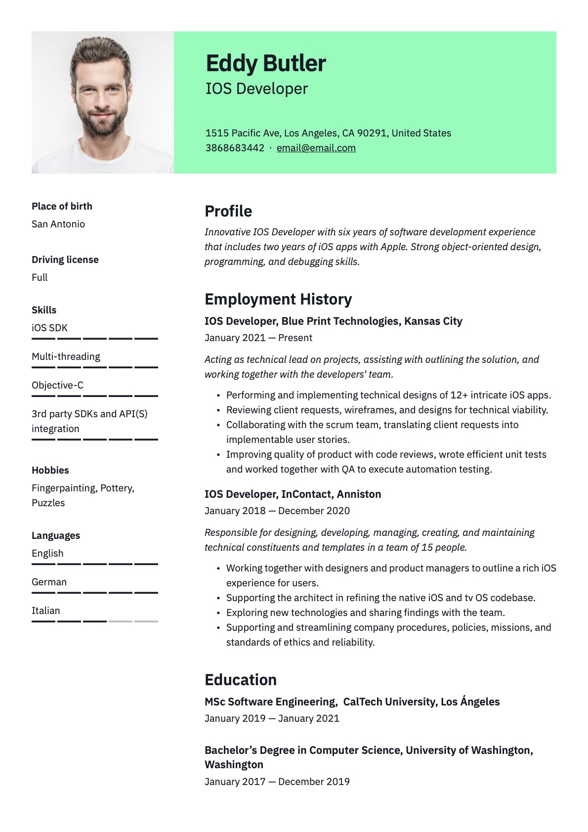 Example Resume IOS Developer-3