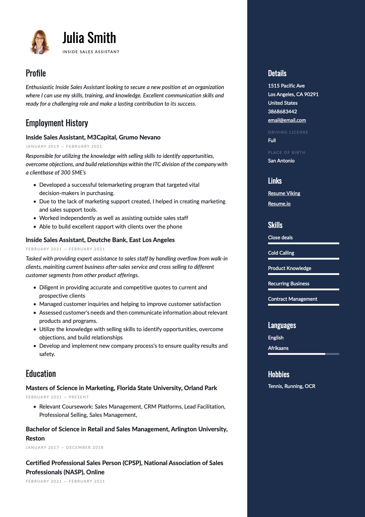 Example Resume Inside Sales Assistant-4