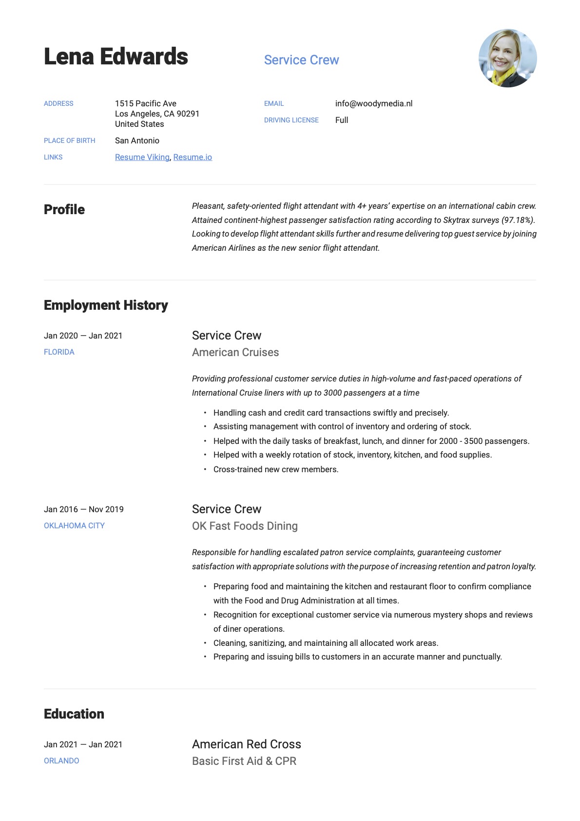 Example Resume Service Crew-16