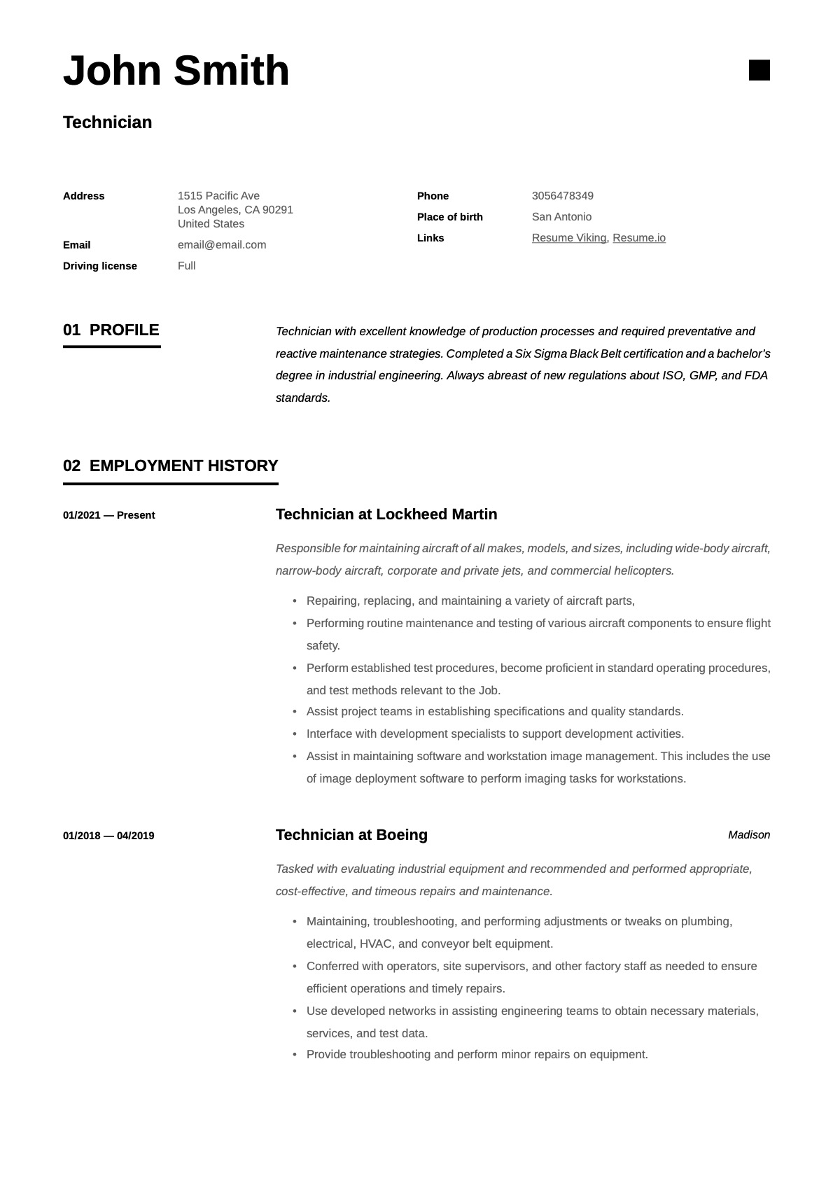 Example Resume Technician-11