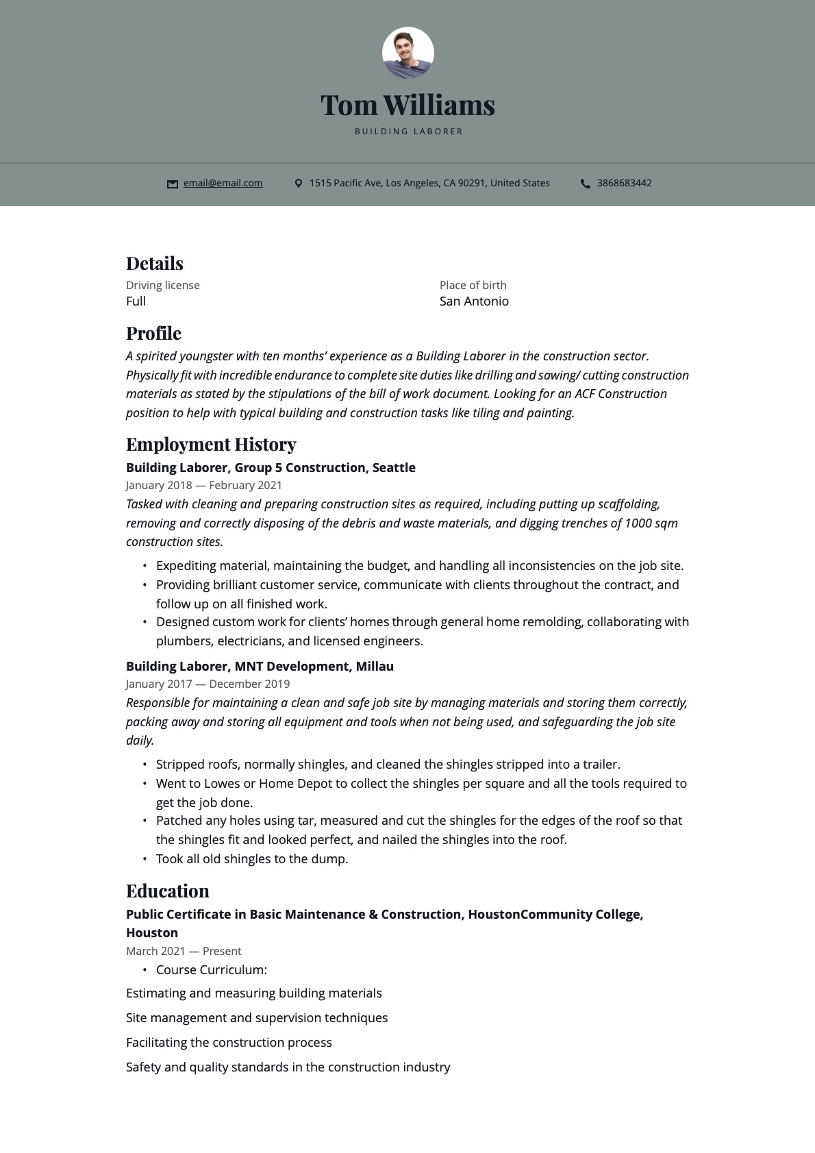 Example Resume Building Laborer-12