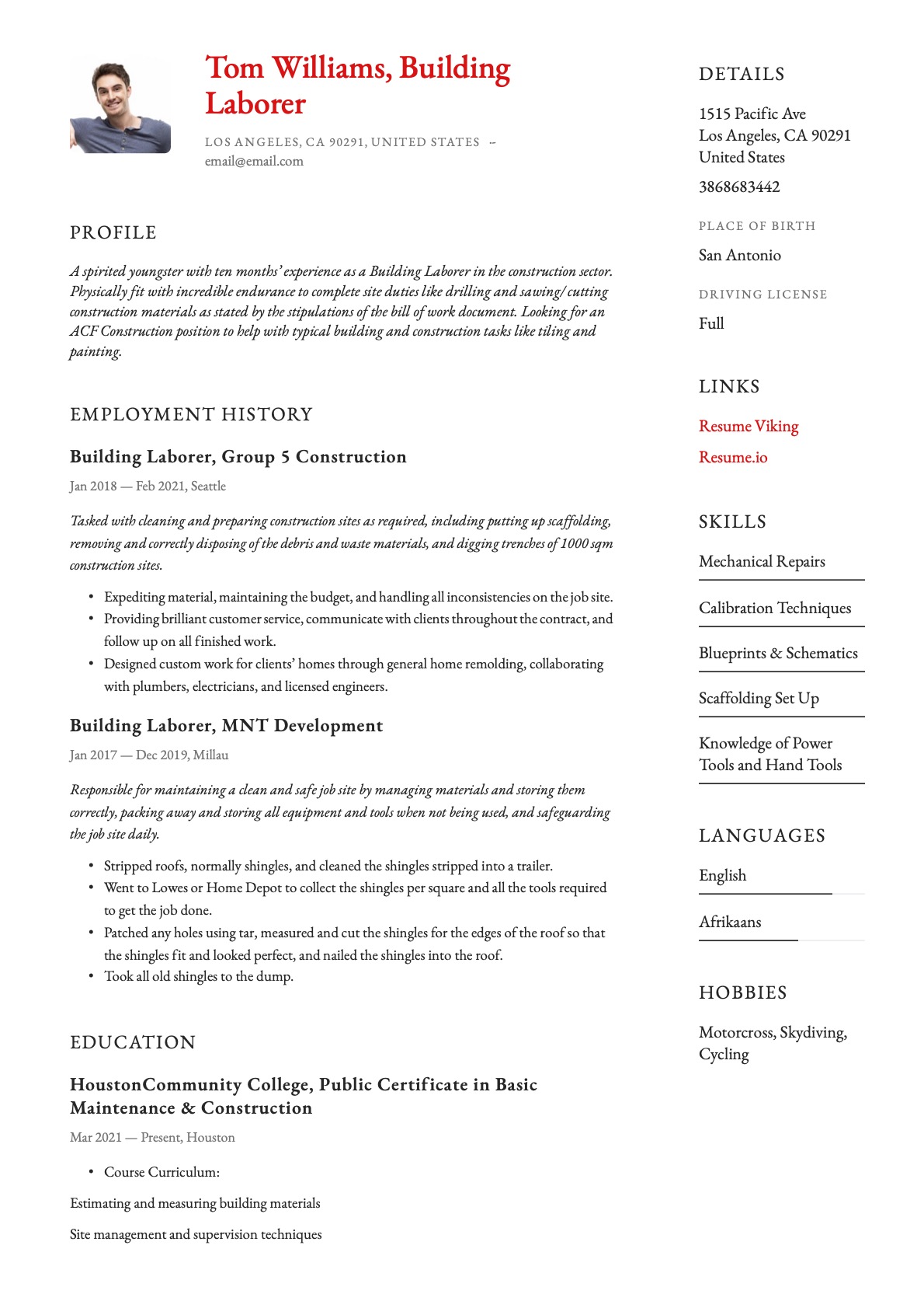 Example Resume Building Laborer-13