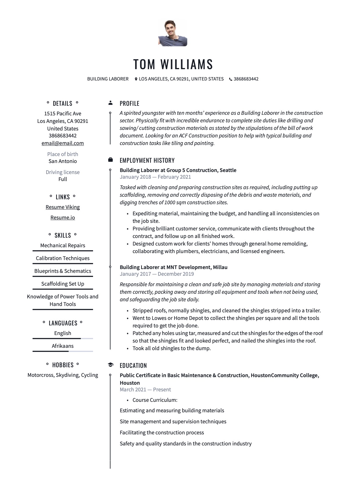 Example Resume Building Laborer-2