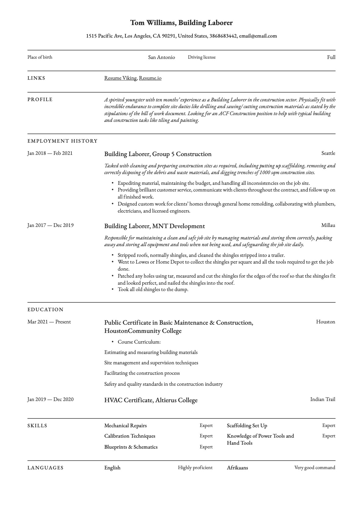 Example Resume Building Laborer-5