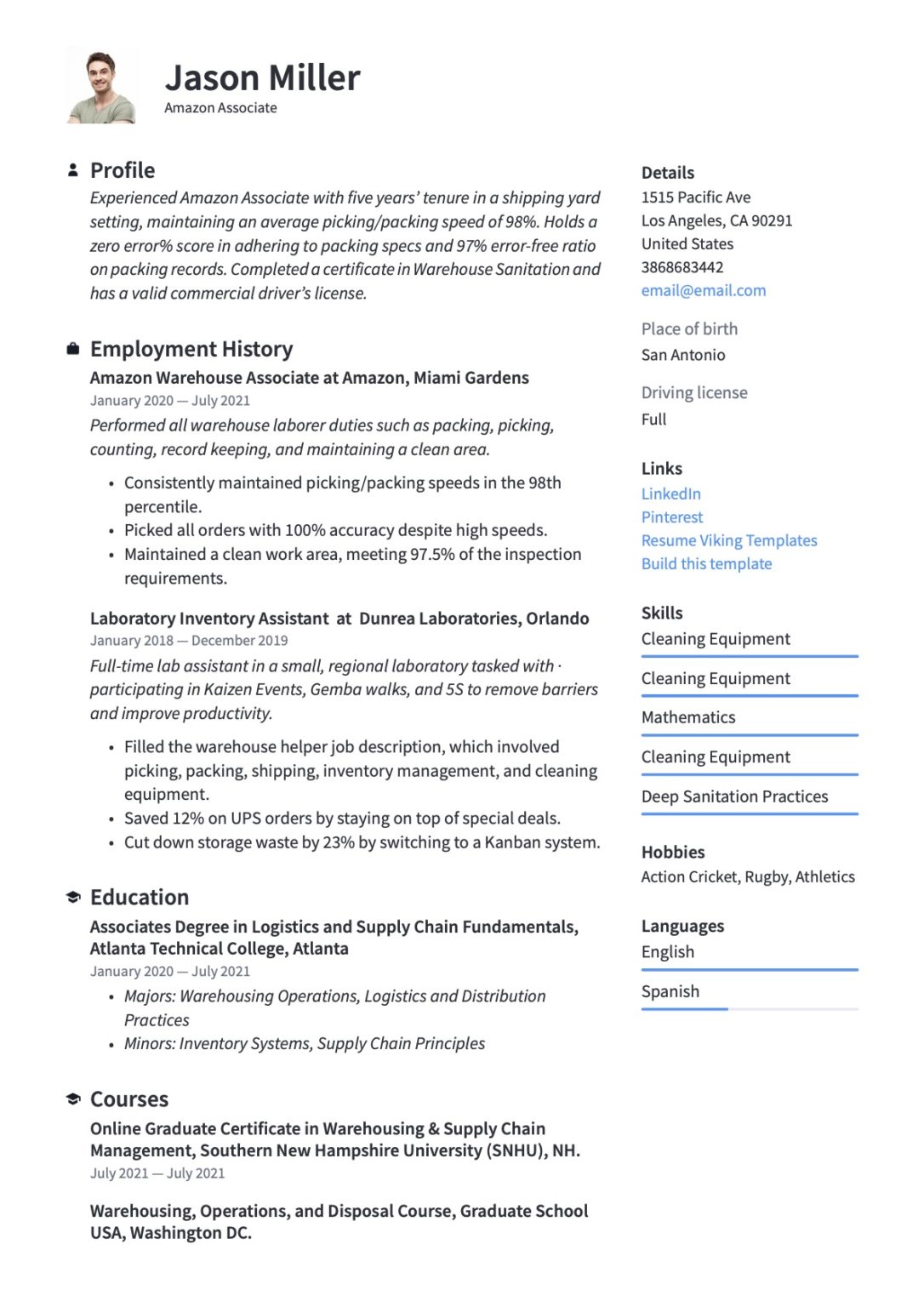 21 Amazon Associate Resume Examples - Amazon Associate Resume 0 1086x1536 