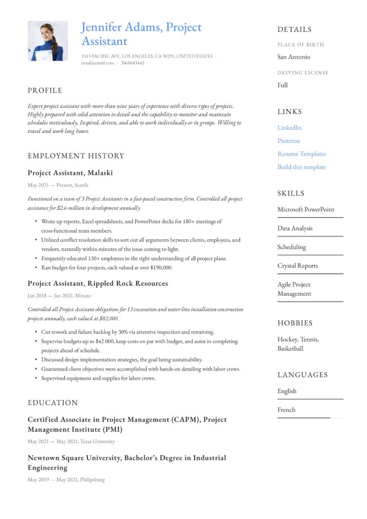 Resume Sample pdf
