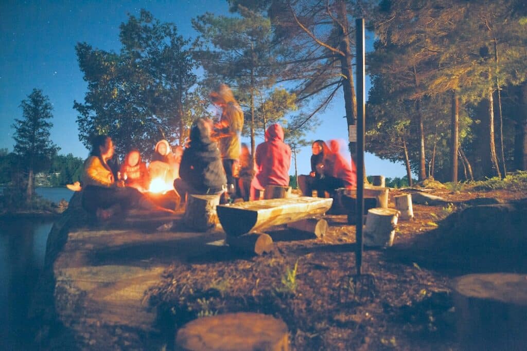 summer camp fire