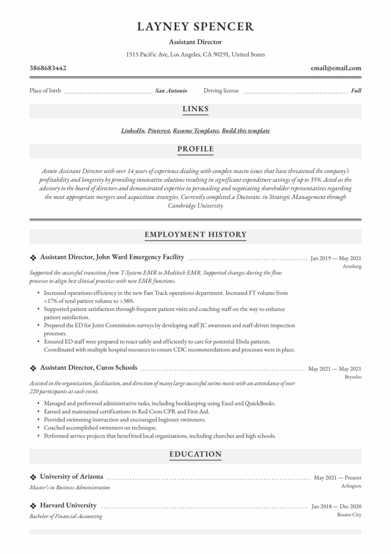 resume format